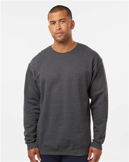 Unisex Crewneck Fleece — Heather Charcoal