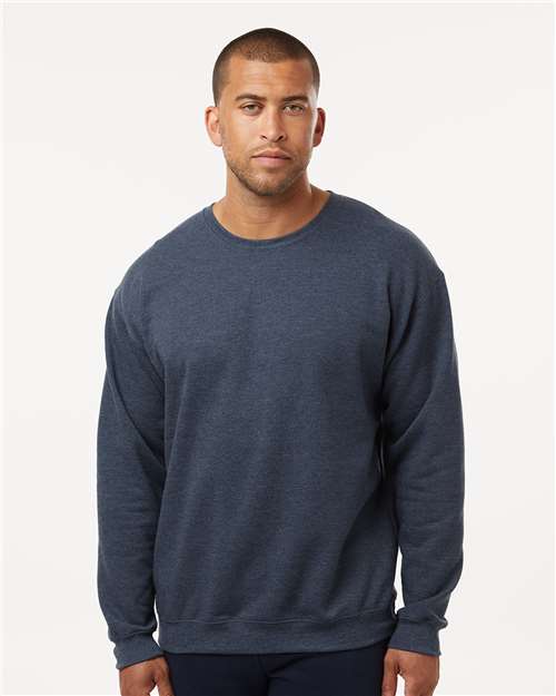 Unisex Crewneck Fleece — Heather Navy