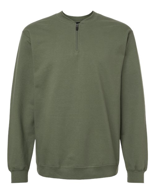 Unisex Softstyle® Midweight Quarter-Zip Sweatshirt — Military Green