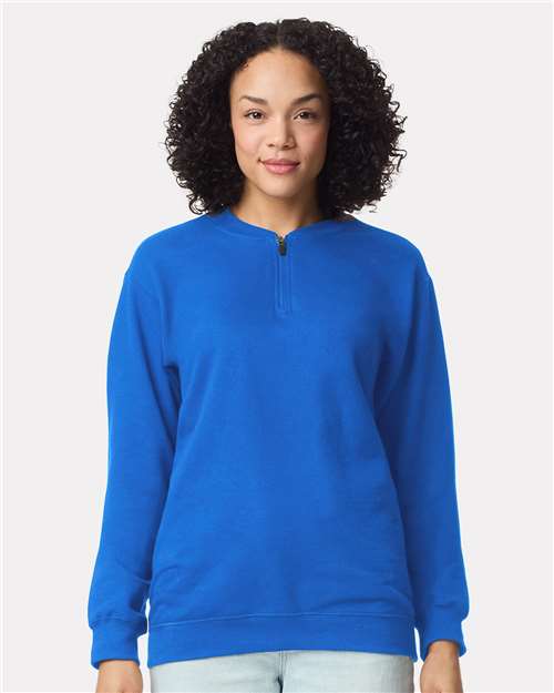 Unisex Softstyle® Midweight Quarter-Zip Sweatshirt — Royal