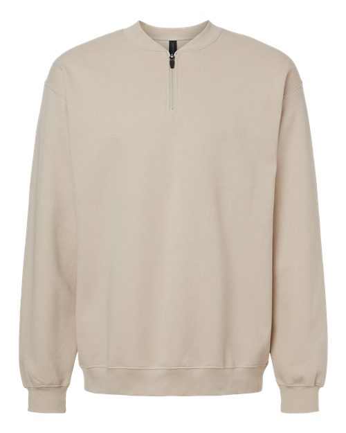 Unisex Softstyle® Midweight Quarter-Zip Sweatshirt — Sand