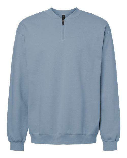 Unisex Softstyle® Midweight Quarter-Zip Sweatshirt — Stone Blue