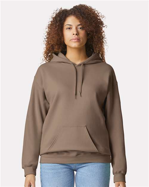 Unisex Softstyle® Midweight Hooded Sweatshirt — Brown Savana