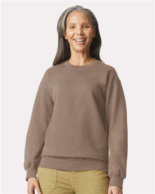 Unisex Softstyle® Midweight Crewneck Sweatshirt — Brown Savana