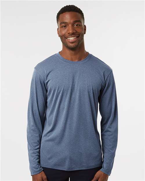 Unisex Pro-Lock Performance Long Sleeve T-Shirt — Heather Navy
