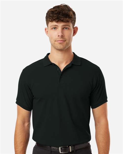 Men's Pique Polo — Black