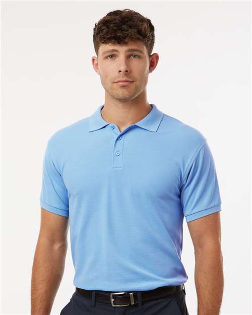 Men's Pique Polo — Cloud Blue