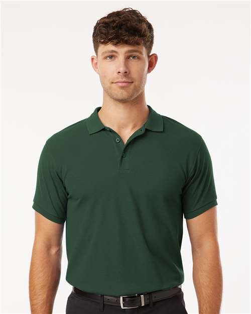 Men's Pique Polo — Forest Green