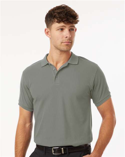 Men's Pique Polo — Greystone