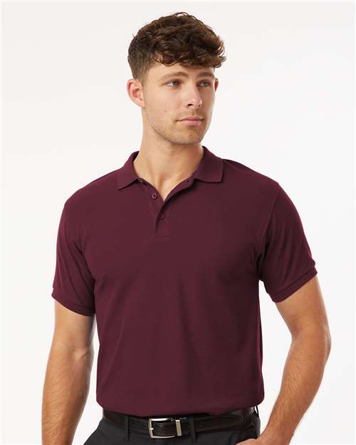 Men's Pique Polo — Maroon
