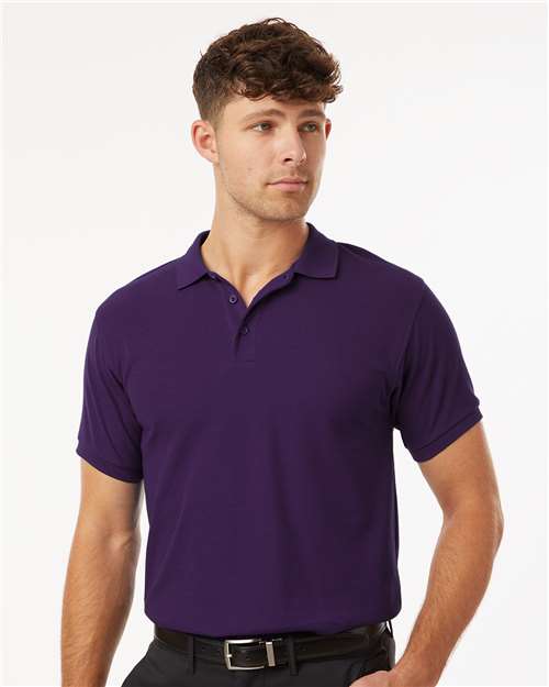 Men's Pique Polo — Purple