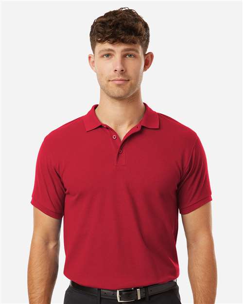 Men's Pique Polo — Red