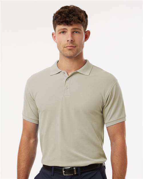 Men's Pique Polo — Sand