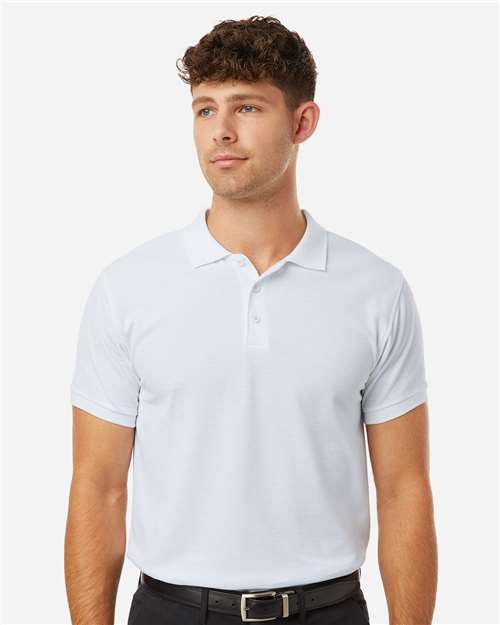 Men's Pique Polo — White