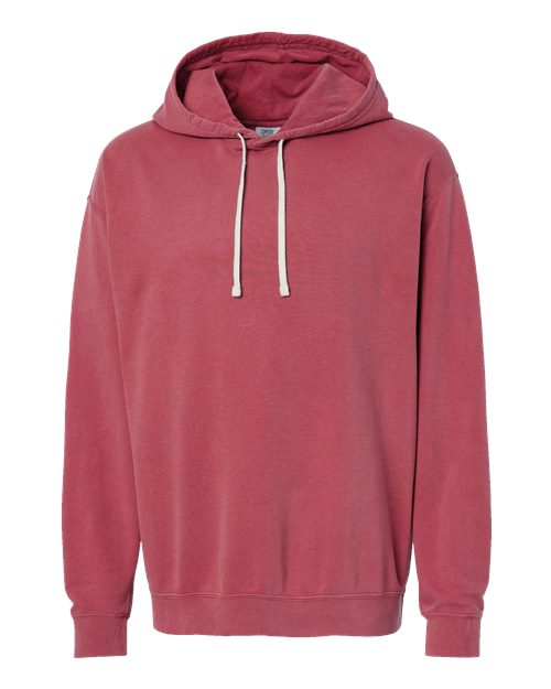 Unisex Garment-Dyed Lightweight Hooded Sweatshirt — Crimson