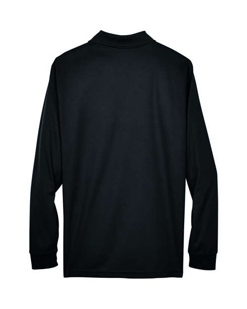 Men's Pinnacle Performance Long Sleeve Piqué Polo — Black