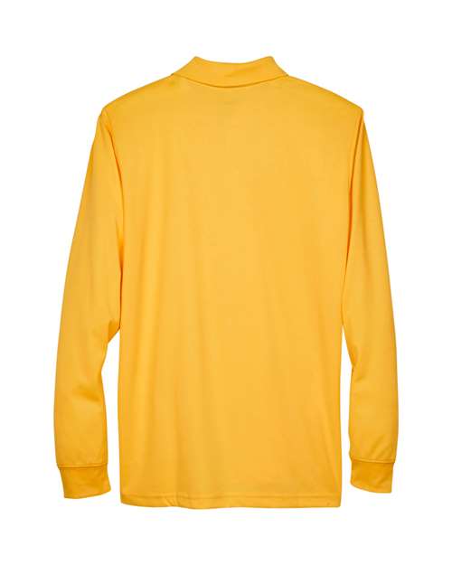 Men's Pinnacle Performance Long Sleeve Piqué Polo — Campus Gold