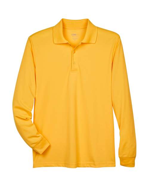 Men's Pinnacle Performance Long Sleeve Piqué Polo — Campus Gold