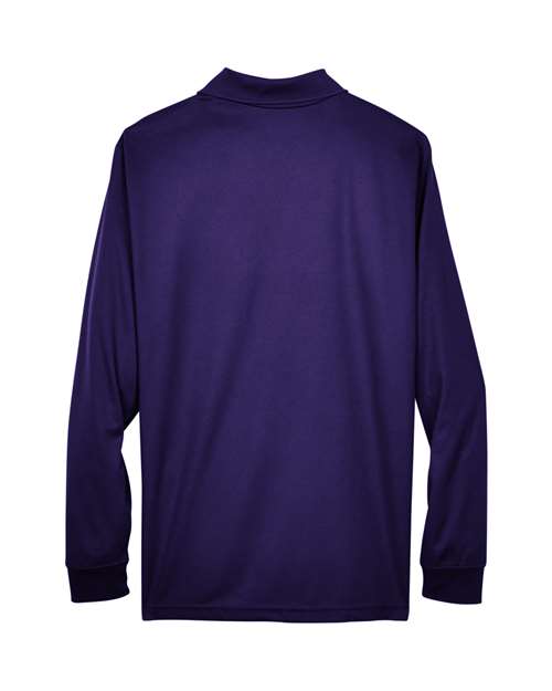Men's Pinnacle Performance Long Sleeve Piqué Polo — Campus Purple