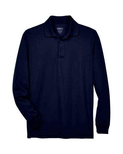 Men's Pinnacle Performance Long Sleeve Piqué Polo — Classic Navy
