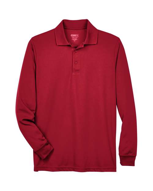 Men's Pinnacle Performance Long Sleeve Piqué Polo — Classic Red