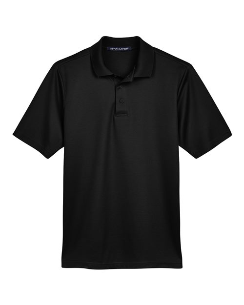 Men's CrownLux Performance® Plaited Polo — Black