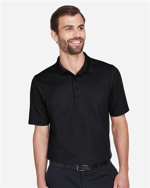 Men's CrownLux Performance® Plaited Polo — Black