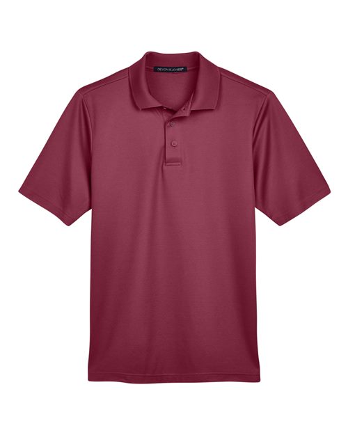 Men's CrownLux Performance® Plaited Polo — Burgundy