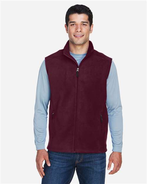 Men's Journey Fleece Vest — Burgundy