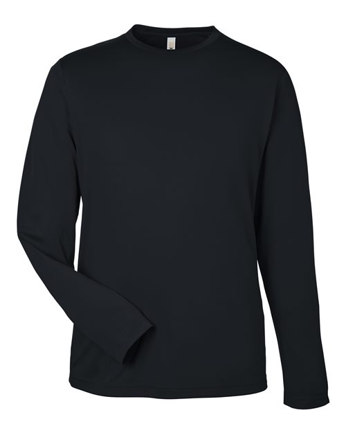 Unisex Capital Long Sleeve Performance T-Shirt — Black