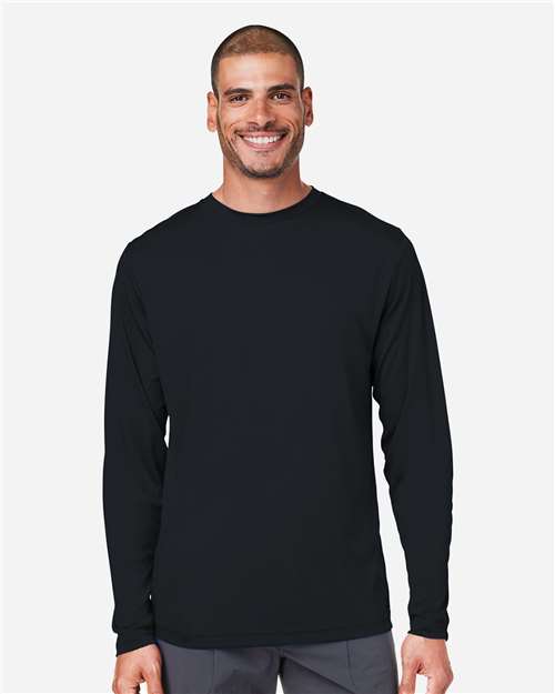 Unisex Capital Long Sleeve Performance T-Shirt — Black