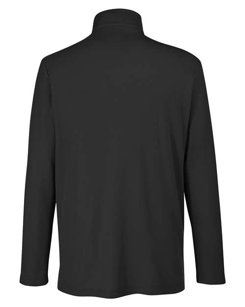 Men's Fusion ChromaSoft™ Pique Quarter-Zip Pullover — Black