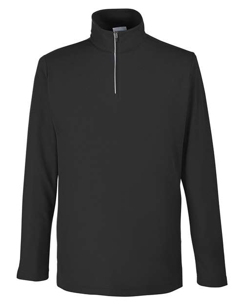 Men's Fusion ChromaSoft™ Pique Quarter-Zip Pullover — Black