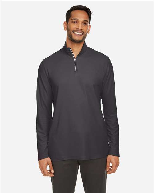 Men's Fusion ChromaSoft™ Pique Quarter-Zip Pullover — Carbon