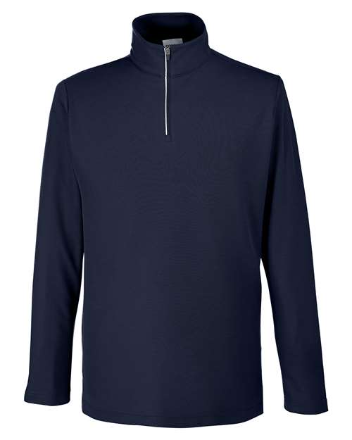 Men's Fusion ChromaSoft™ Pique Quarter-Zip Pullover — Classic Navy