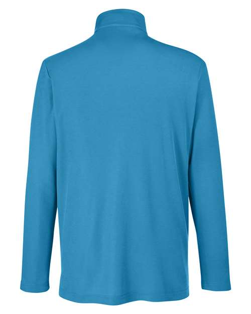 Men's Fusion ChromaSoft™ Pique Quarter-Zip Pullover — Electric Blue