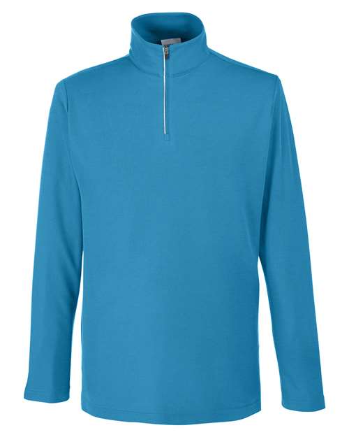 Men's Fusion ChromaSoft™ Pique Quarter-Zip Pullover — Electric Blue