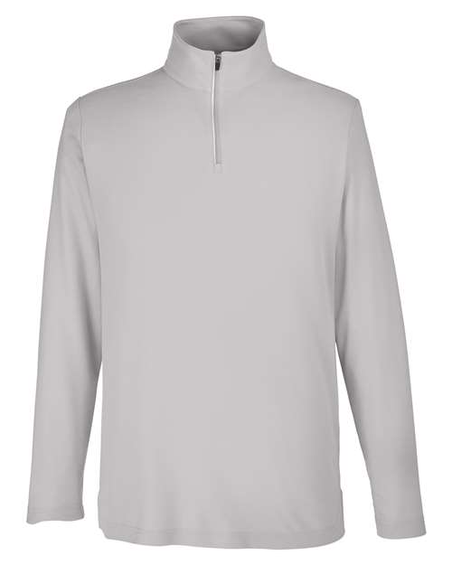Men's Fusion ChromaSoft™ Pique Quarter-Zip Pullover — Platinum