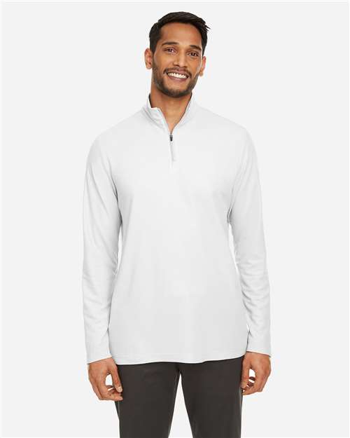 Men's Fusion ChromaSoft™ Pique Quarter-Zip Pullover — White