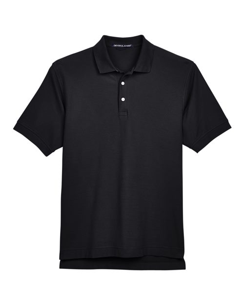 Men's Pima Piqué Polo — Black