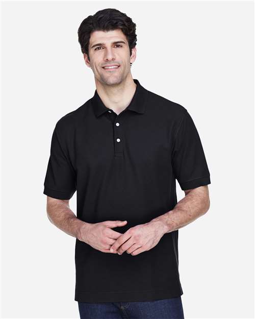 Men's Pima Piqué Polo — Black