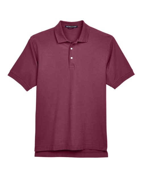 Men's Pima Piqué Polo — Burgundy