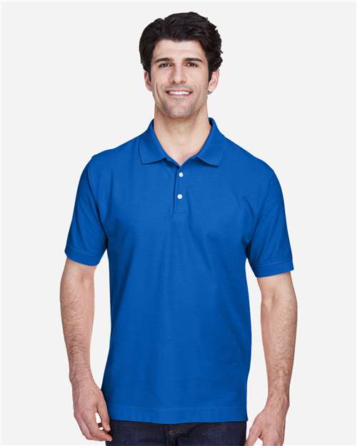 Men's Pima Piqué Polo — French Blue
