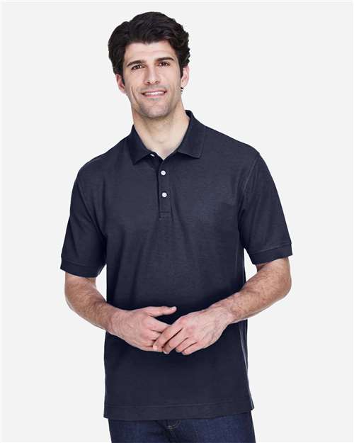 Men's Pima Piqué Polo — Navy