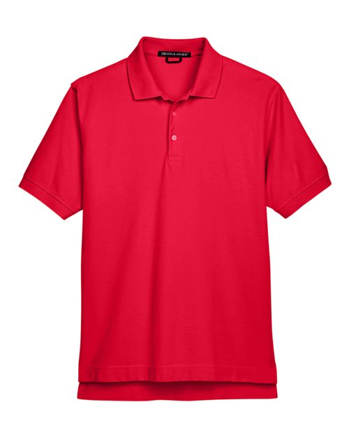 Men's Pima Piqué Polo — Red