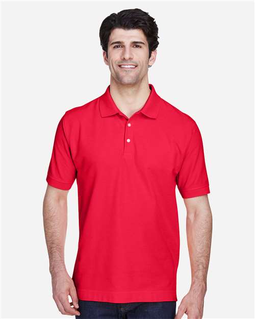 Men's Pima Piqué Polo — Red