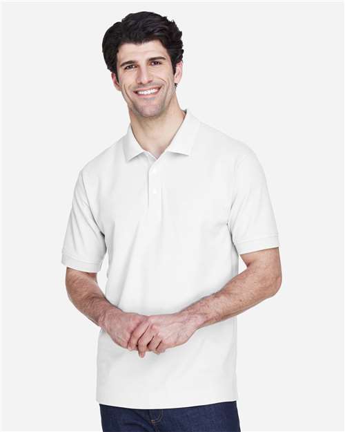 Men's Pima Piqué Polo — White