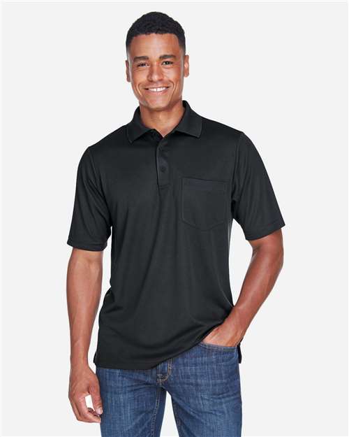 Men's Origin Performance Piqué Polo with Pocket — Black