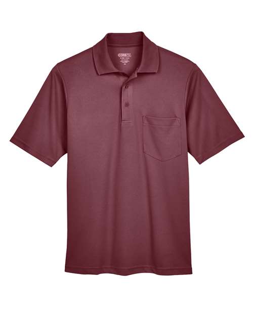Men's Origin Performance Piqué Polo with Pocket — Burgundy