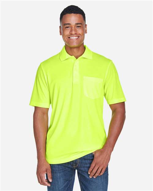 Men's Origin Performance Piqué Polo with Pocket — Safety Yellow
